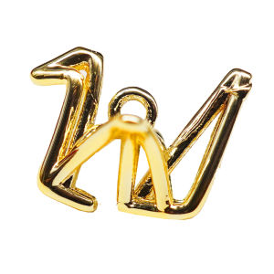 จี้รูปพีกนกพับ 18K Gold-Plated Copper Hollow Geometric Lines 3D Blessing DIY Handmade Accessories เครื่องประดับแฟชั่น