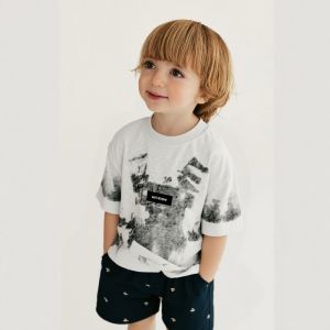 Cool Street Style Fleece Lined Long Sleeve Boys Hoodie Korean Fashion Baby Boys Autumn Winter Casual Loose Fit Cotton Tshirt