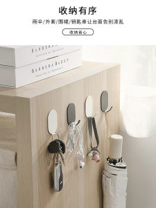 Stainless Steel Adhesive Hooks for Kitchen Bathroom No Drilling Needed Wall Mounted Strong Adhesive Hooks No Trace