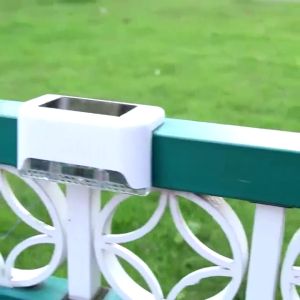 4PCS Led Lampu Solar Luar Rumah Light Outdoor Waterproof Automatic Sensor Lighting Garden Lights Stairs Step Fence Lamp for Home Terrace Deck Decoration Landscape 太阳能灯户外篱笆台阶灯