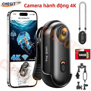 Camera Hành Động Gắn Xe Đạp 4K Với Giá Đỡ Tích Hợp Cho Mũ Bảo Hiểm Và Tay Lái Dành Cho Thể Thao Đường Bộ Xe Máy Hỗ Trợ WiFi Camera Hành Động Mini Full HD