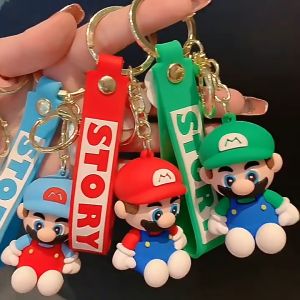 Malaysia Ready Stock✅ Anime Super Mario Cartoon Keychain Key Ring Charm Keychain Pendant Men Women Backpack Accessories Keyring