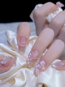 SHILANDAI | Removable Camellia Flower Aurora Drill Nail Stickers Pale Color