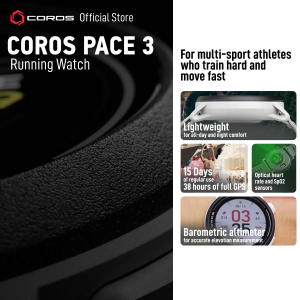 [Hot] COROS PACE 3 Running Watch | 15 days use + 38hrs with GPS | Next-gen optical heart rate & SpO2 | Sync to Strava