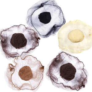 10/60Pcs ทนทานไนลอนสําหรับ Bun ผมสไตล์เครื่องมือสีดํา Beige สีน้ําตาล 5 มม.ผมสําหรับวิกผมตาข่ายผมจัดแต่งทรงผม hairnets