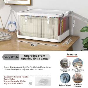 Foldable Clear Plastic Storage Box for Toys and Clothes