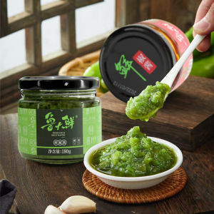 LuDaxian  Pepper Sauce Green Pepper Sauce Rice Dipping Sauce Commercial Garlic Flavor Hot Sauce Home Use 180g Jar