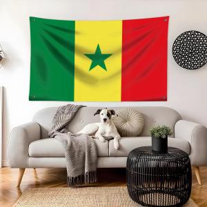 Senegal Flags Large Wall Hanging Tapestry Banner Room Decor Print for Bedroom Living Room Outdoor