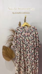 Daster Wanita Kekinian Terbaru Lengan Panjang 7/8 Jumbo LD 125 Rayon Viscose Premium NAYLA HOMEDRESS