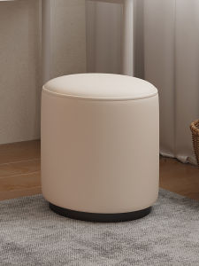 เก้าอี้รูปวงกลมสไตล์ยุโรป ทรงเรขาคณิต นั่งสบาย สไตล์โมเดิร์น วัสดุอื่น ๆ หนัง ไม้ ขนาดเล็ก เก้าอี้สำหรับเตียงนอน