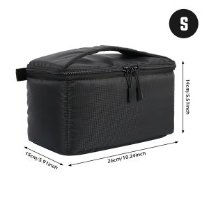 Túi Đựng Máy Ảnh DSLR Chống Nước Ba Lô Đa Chức Năng Cho Nikon Canon - Hộp Đựng Ảnh Kỹ Thuật Số Video Ngoài Trời Có Ngăn Đựng Ống Kính Màu đen/Cam