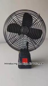 Kipas Angin Portable 8inch Baterai Lithium baterai Impact Kipas Angin Besi Portable
