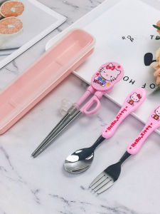 Cute Cartoon Childrens Utensil Set Learning Chopsticks Training