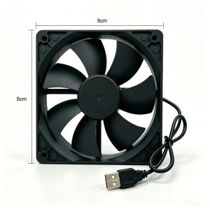 USB Cooling Fan Ultra Quiet 12cm Computer Case Small Fan 8CM Router Top Box TV Cat DIY Cooling 5V Multi-Purpose Exhaust Cooling