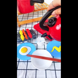 【MY STOCK】Kids Kitchen Pretend Play Toys Cookware Toy Set Toddler Pretend Cooking Play Cookware Toy Set Cooking Simulation Play House Set Children Gifts