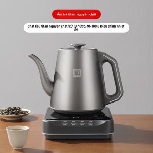 Biooner | Ấm Đun Nước Điện Tự Động Nạp Nước Titanium Nguyên Chất Cho Gia Đình Pha Trà Có Giữ Ấm