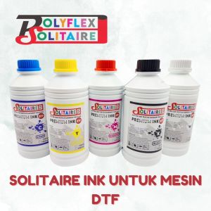 Polyflex Solitaire Tinta Ink Warna CMYK Untuk Mesin DTF Paper Transfer Film 1L