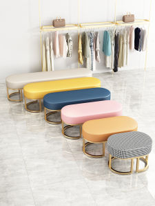 Luxury Stainless Steel Shoe Rack for Adults Soft Leather Metal Frame Shoe Bench for Home Entrance Dormitory