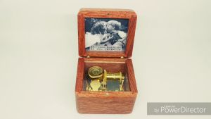 Rosewood Kotak Musik Foto Kado Hadiah Music Box Birthday Gift Kayu Rose