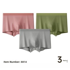 miiow | Mens Cotton Underwear Boxer Shorts Breathable Antibacterial Mid Waist Simple Style Summer Collection Comfortable Briefs