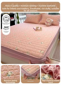 Suxuan | Cartoon Flannel Fitted Sheet Mattress Protector Single Piece
