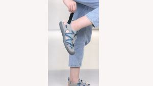 GRITION Blue Hiking Sandals Women Athletic Outdoor Sandals Protective Topcap Waterproof for Beach Summer Girl Comfort Walking Shoes with Cushioning Rubber Sole Footwear Lightweight Sandals