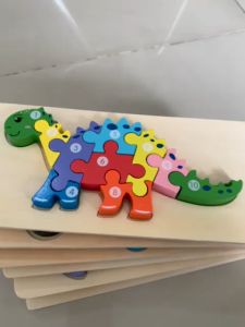 Mainan Edukasi 3D Mainan Hewan Dinosaurus Pesawat Mobil Burung Boneka Puzzle Kayu Untuk Anak