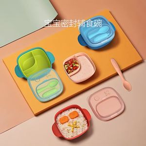 Hogokids 3 In 1 Baby Bowl Grinding Feeding Outing Bowl With Spoon And Cover Bpa Free 6m+