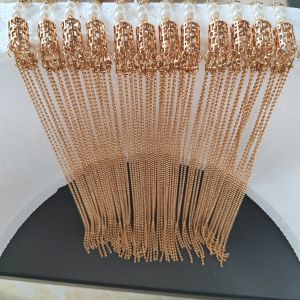 สร้อยคอหางกระรอก DIY ทำมือ ไม่ต้องผูก หัวเข็มขัดแบบถอดได้ ตกแต่งด้วยโลหะผสม เครื่องประดับแฟชั่นฤดูใบไม้ร่วง 2024