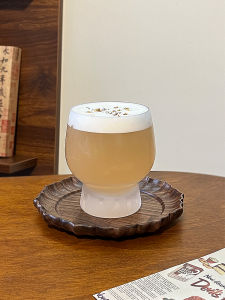 New Chinese Style Frosted Glass Large Belly Cup Cold Drink Juice Cup Unique Design Coffee Cup Transparent Single Layer Universal