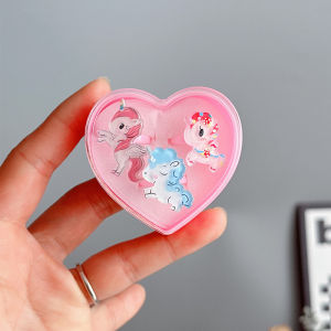 Nhẫn Trẻ Em Hình Trái Tim Hộp Quà Tặng Trang Sức Công Chúa Dễ Thương Hoạt Hình KT Cat Ngón Tay Nhỏ Vòng Tròn Dâu Gấu Em Bé Quà Tặng Sinh Nhật