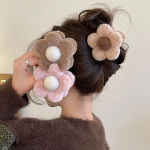 Sang trọng kẹp tóc hình bông hoa lớn cá mập Clip đơn giản barrettes cua kẹp tóc hairgrips mùa thu mùa đông nữ phụ nữ Phụ kiện tóc