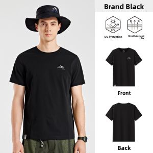 Jeep | Jeep Quick Dry T-Shirt Mens Summer Casual Moisture Wicking Short Sleeve Loose Fitness Sportswear UV Protection Breathable Wear
