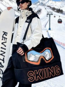 Túi Du Lịch Thể Thao Nam Ngoài Trời Túi Đeo Vai Một Bên Túi Đựng Đồ Trượt Tuyết Túi Tập Thể Dục Đa Chức Năng Túi Xách Bằng Nylon Có Khóa Kéo