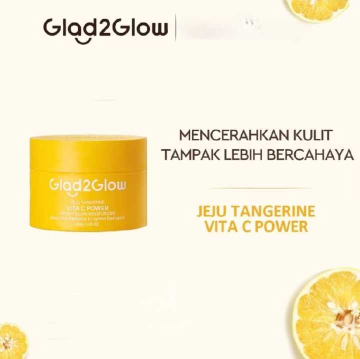 Glad2glow G2G Jeju Tangerine Vita C Power Bright Glow Moisturizer 30gr