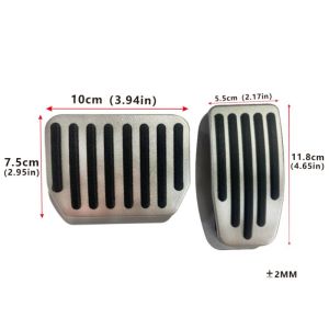 For Tesla Model 3 2017-2023 2pieces Car Accelerator Brake Pedal Wear-resistant lasting Durable Foot Pedal Trim Cover Accessories