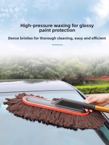 MONLEYTA | Car Dust Removal Duster Full Set Of Car Wash Tools Snow Removal Wax Trailer Brush Stainless Steel Handle Extendable Design