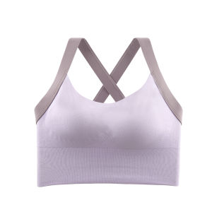 MiiOW | Áo ngực thể thao nữ tập yoga chống sốc chạy bộ giảm béo ngực lớn quần lót thể thao không dây thiết kế vai chéo mùa hè 2025