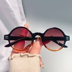 Luxury Fashion Sunglasses Women Luxury Brand Designer Round Sun Glasses Men Ocean Film Big Frame Sunglass Full Rim