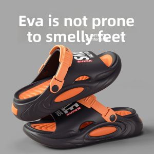 MONLEYTA | Mens Summer Outdoor Sports Sandals EVA Anti-Odor Slip-Resistant Thick Bottom Driving Beach Slippers Comfortable Flat Footwear