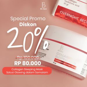 SLEEPING MASK PENGGANTI GLOWING GEL BG BEAUTY GLOW flawless gel original 100%