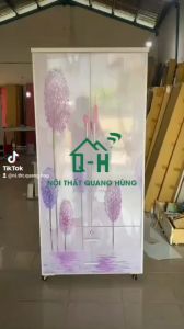 TỦ NHỰA ĐÀI LOAN 2 CÁNH 2 HỘC KÉO IN 3D HOA BỒ CÔNG ANH HCM