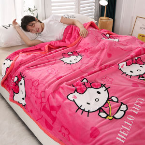 Thickened Coral Fleece Blanket Cartoon Naptime Office Use Children Bedding Cover Quilt Warmth Heating Four Seasons Universal