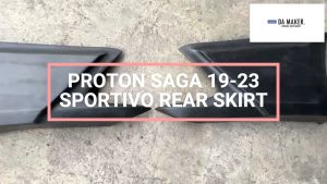 【Ready Stock】PROTON SAGA VVT 19-23 SPORTIVO REAR SKIRT MATERIAL PU 2019 2020 2021 2022 2023