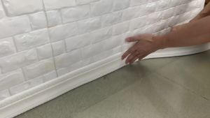 3D Foam Wall Edge Strip Stickers waterproof home Decor Border Waist Line Can be folded in half Self-Adhesive