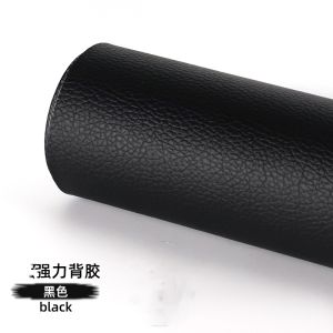 Black Self-Adhesive Leather Stickers Real Leather Sofa Seat Cover Replacement Patch for Chair Bench Living Room Decor