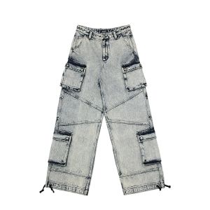 SMFK | Vintage Water Washed Work Trousers High Waist