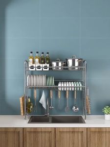 Rak Piring Wastafel Stainless Steel: Penyimpanan Rak Piring Gantung & Rak Dapur Praktis