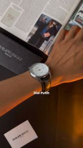 PhiLipe Ricci Sendai Jam Tangan Pria Kulit Hitam Keren Original Water Resist 3ATM 6344 Men Watches