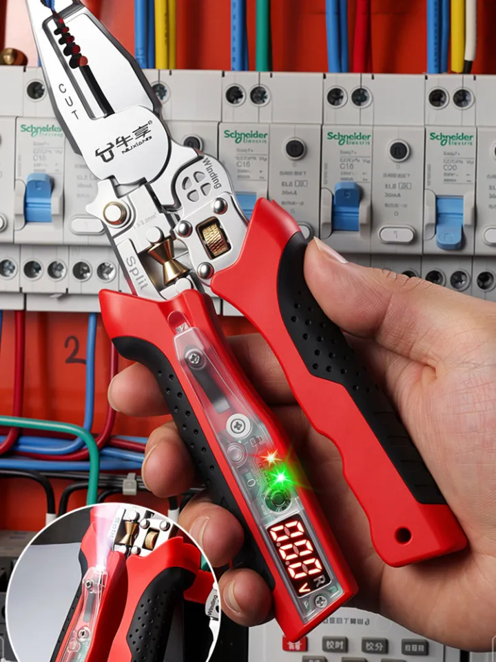10 In 1 Rechargeable Wire Stripping Pliers With Voltage ...